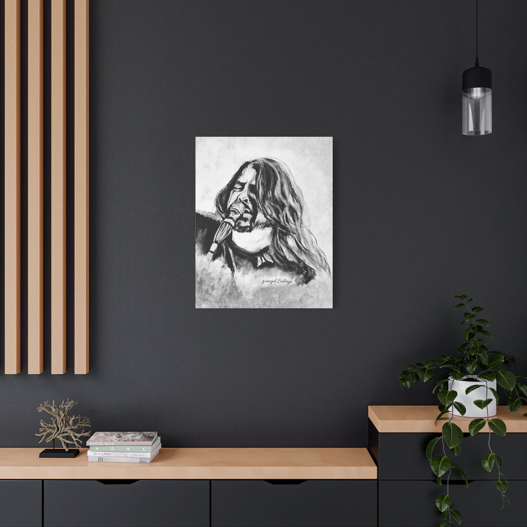 Dave Grohl, B&W Rock &Roll Series Matte Canvas, Stretched, 1.25"