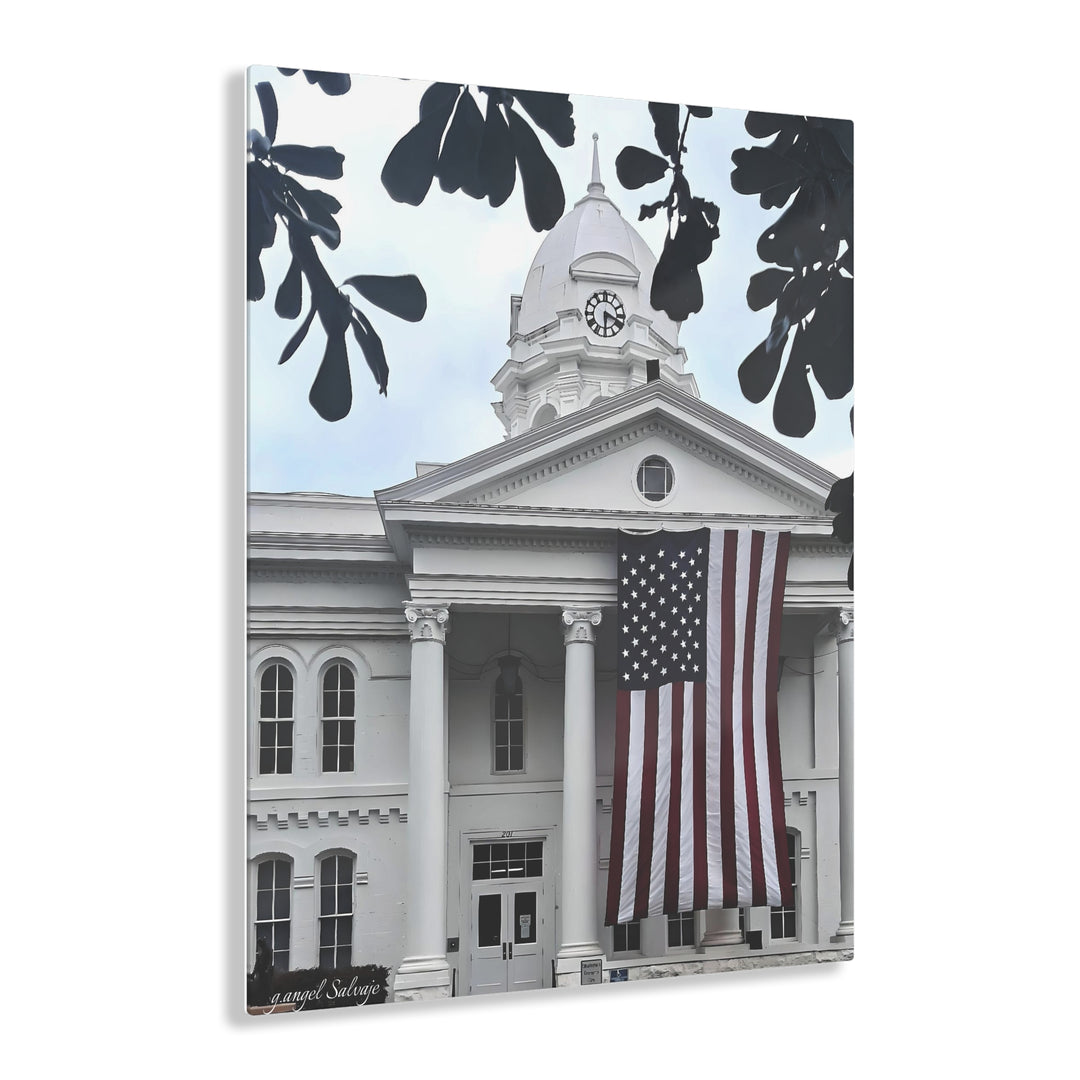 Old Glory on Courthouse Acrylic Prints