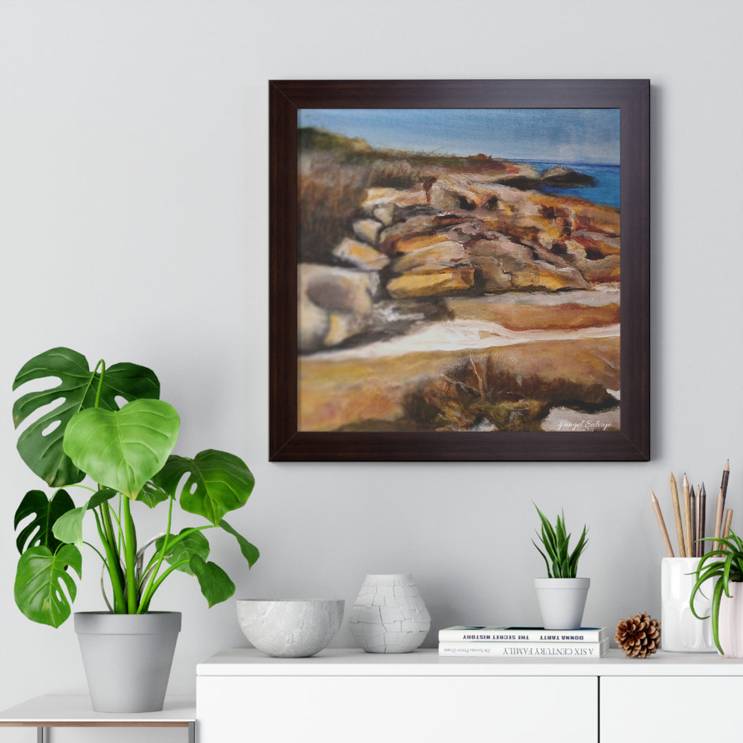 Framed Poster - Seaside Escape by g angel Salvaje