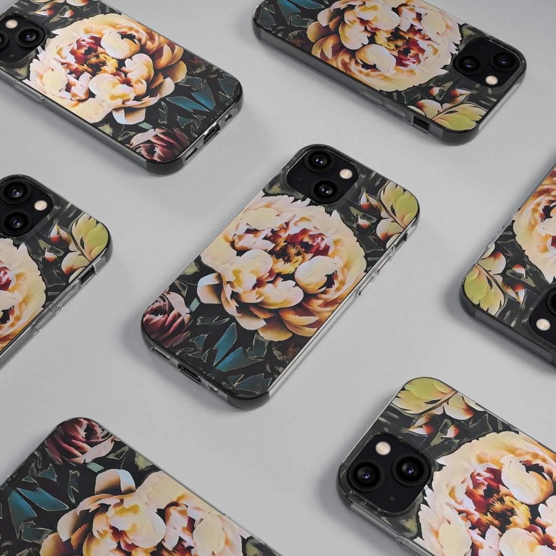 Painted Peony Soft Phone Cases