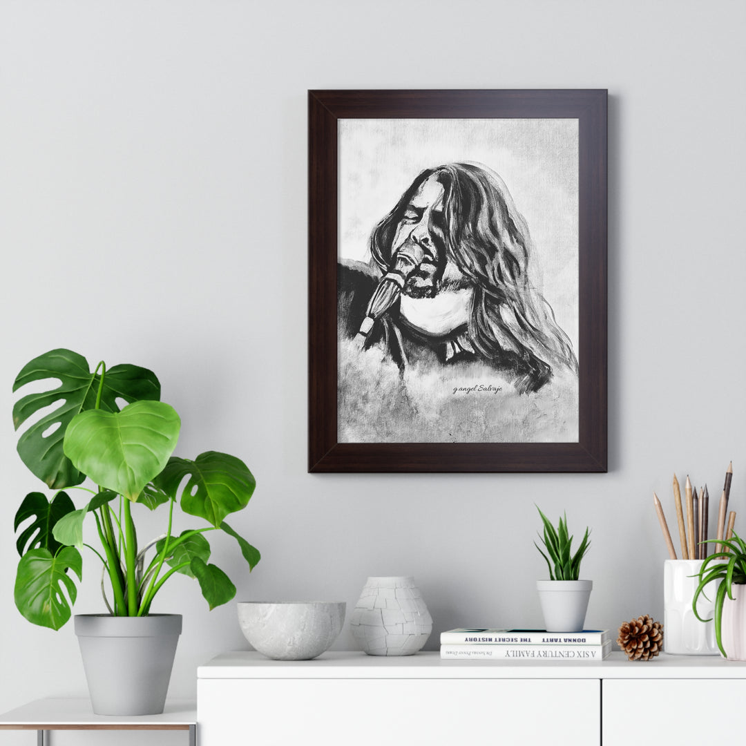 Vertical Poster Painting Print Dave Grohl Rock and Roll Series