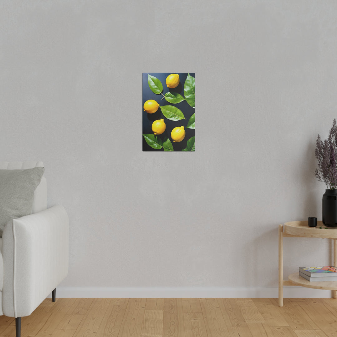 Lemons and Leaves Matte Canvas, Stretched, 0.75"