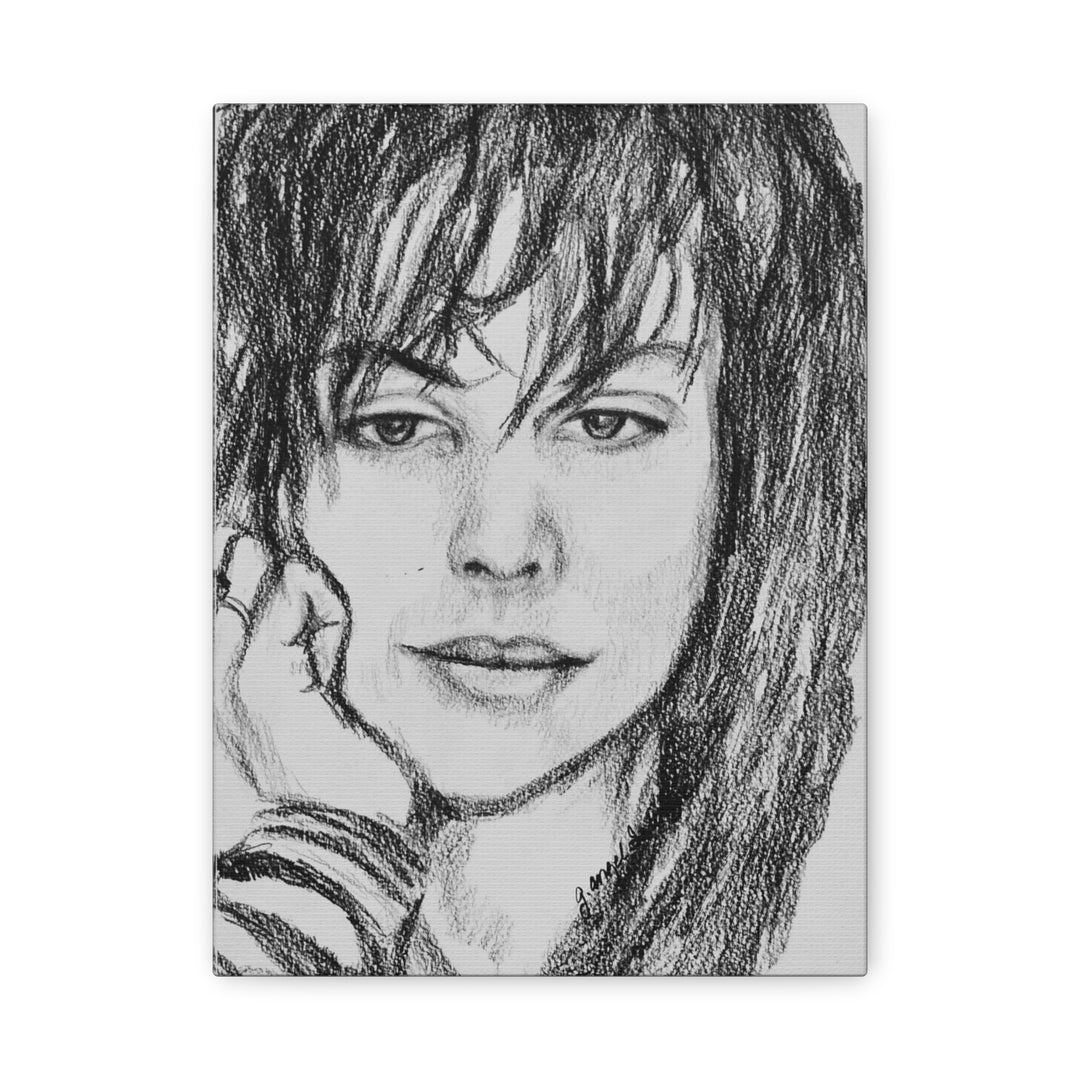 Joan Jett, B&W Rock and Roll Series, Matte Canvas, Stretched, 1.25"