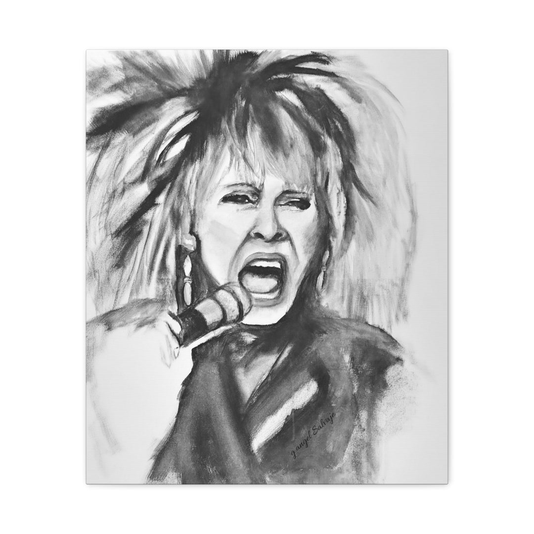 Canvas Print Tina Turner Rock and Roll Portrait