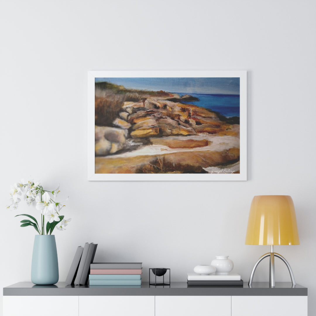 Framed Poster - Seaside Escape by g angel Salvaje