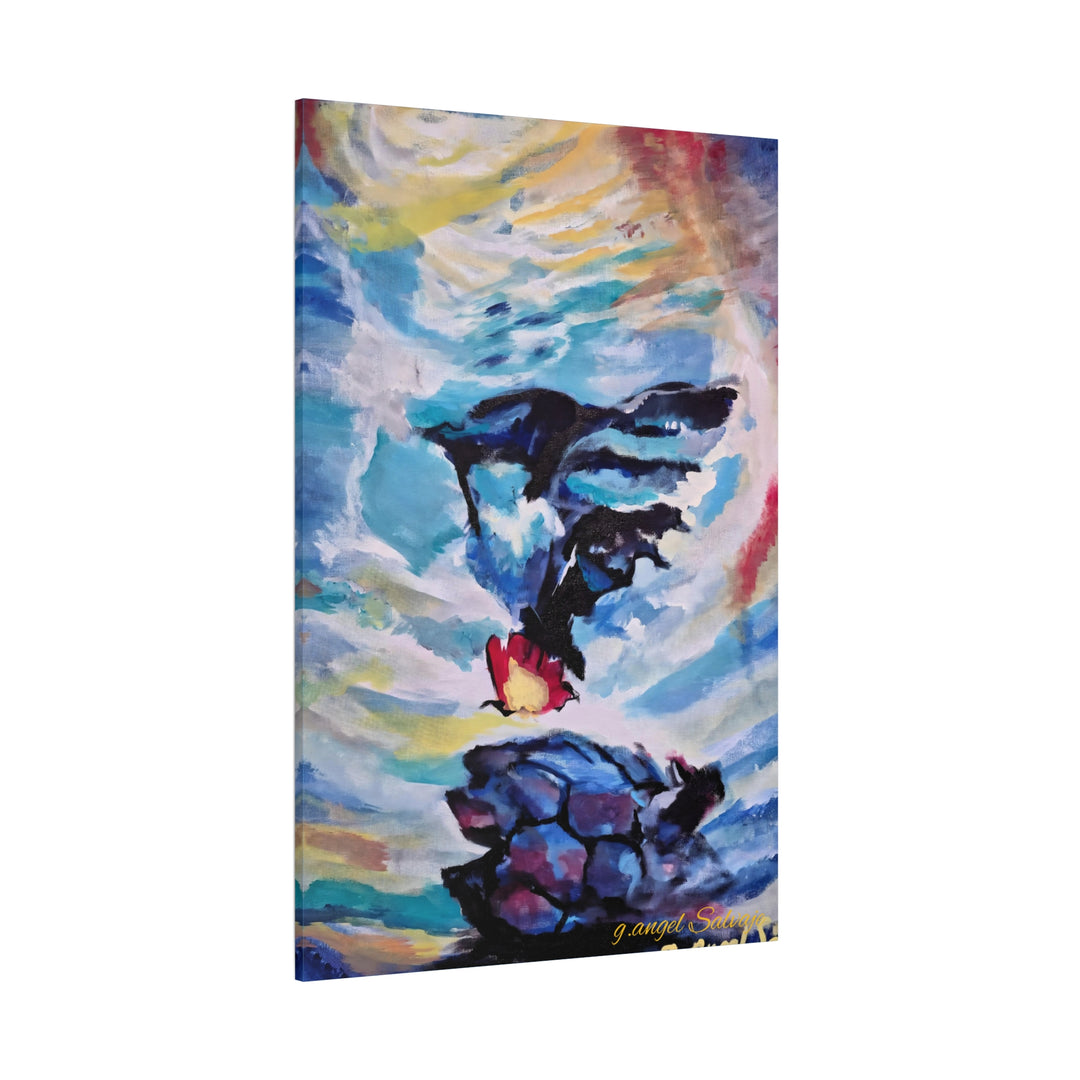 Canvas Painting Print - Courageous Beyond Understanding by g angel Salvaje