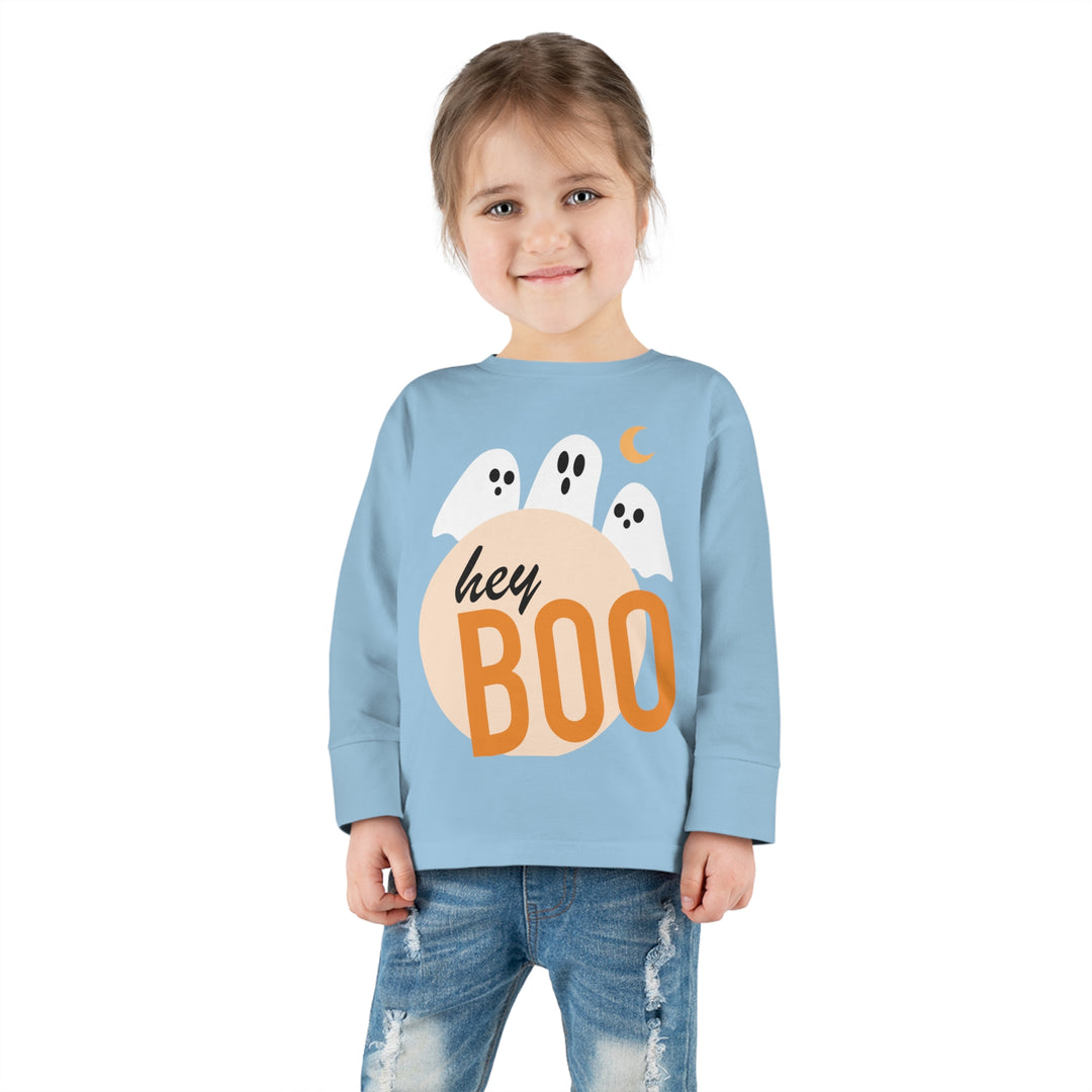 Hey Booo Ghosts Toddler Long Sleeve Tee