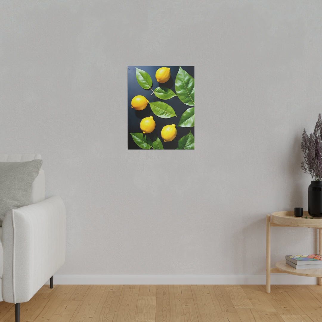 Lemons and Leaves Matte Canvas, Stretched, 0.75"