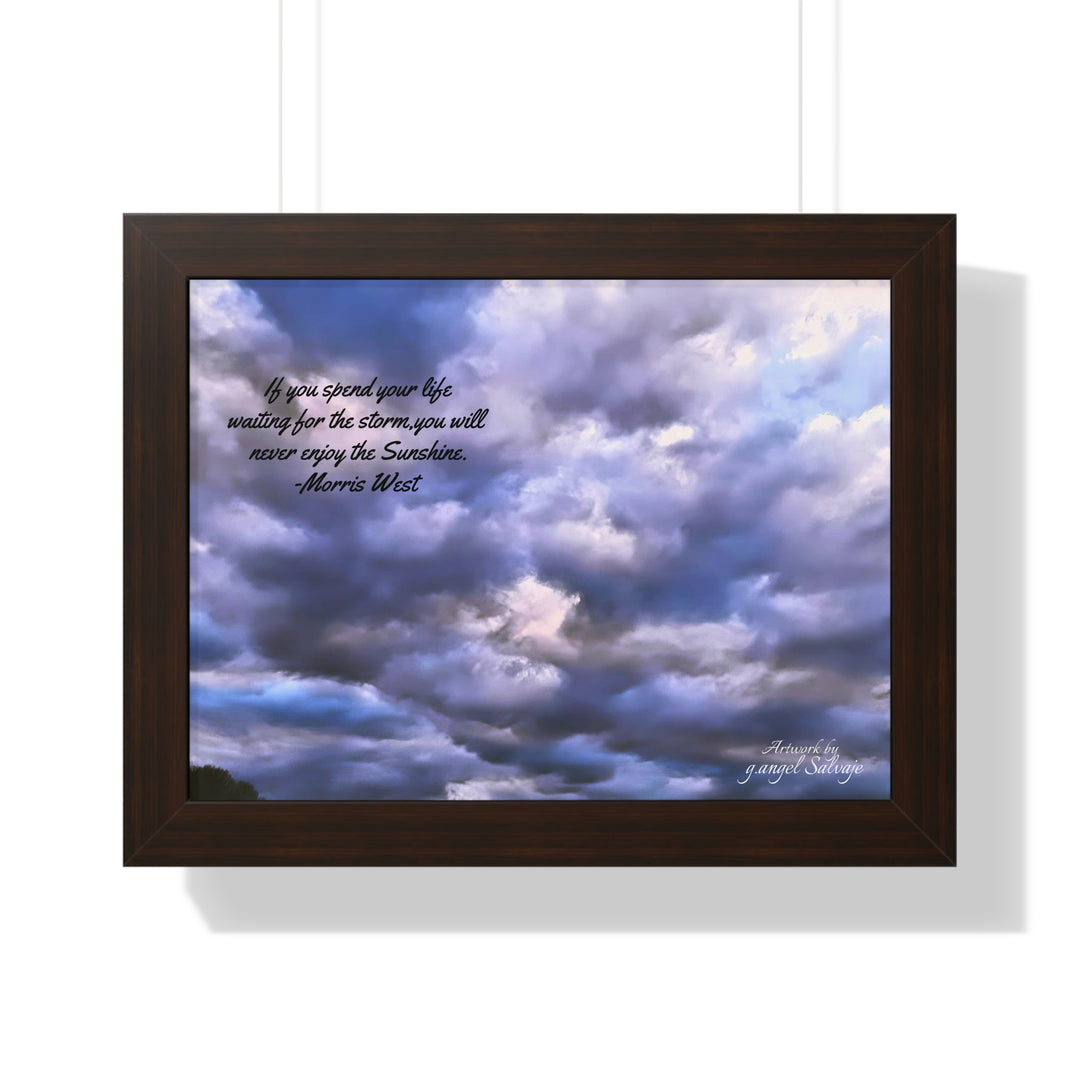Don't Miss the Sunshine,  Morris West Quote, Framed Horizontal Poster