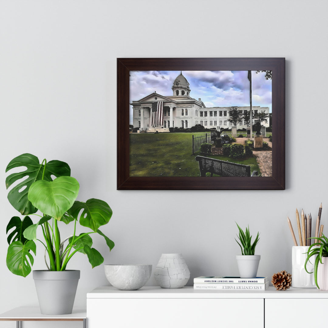Colbert County Courthouse Memorial Framed Horizontal Poster