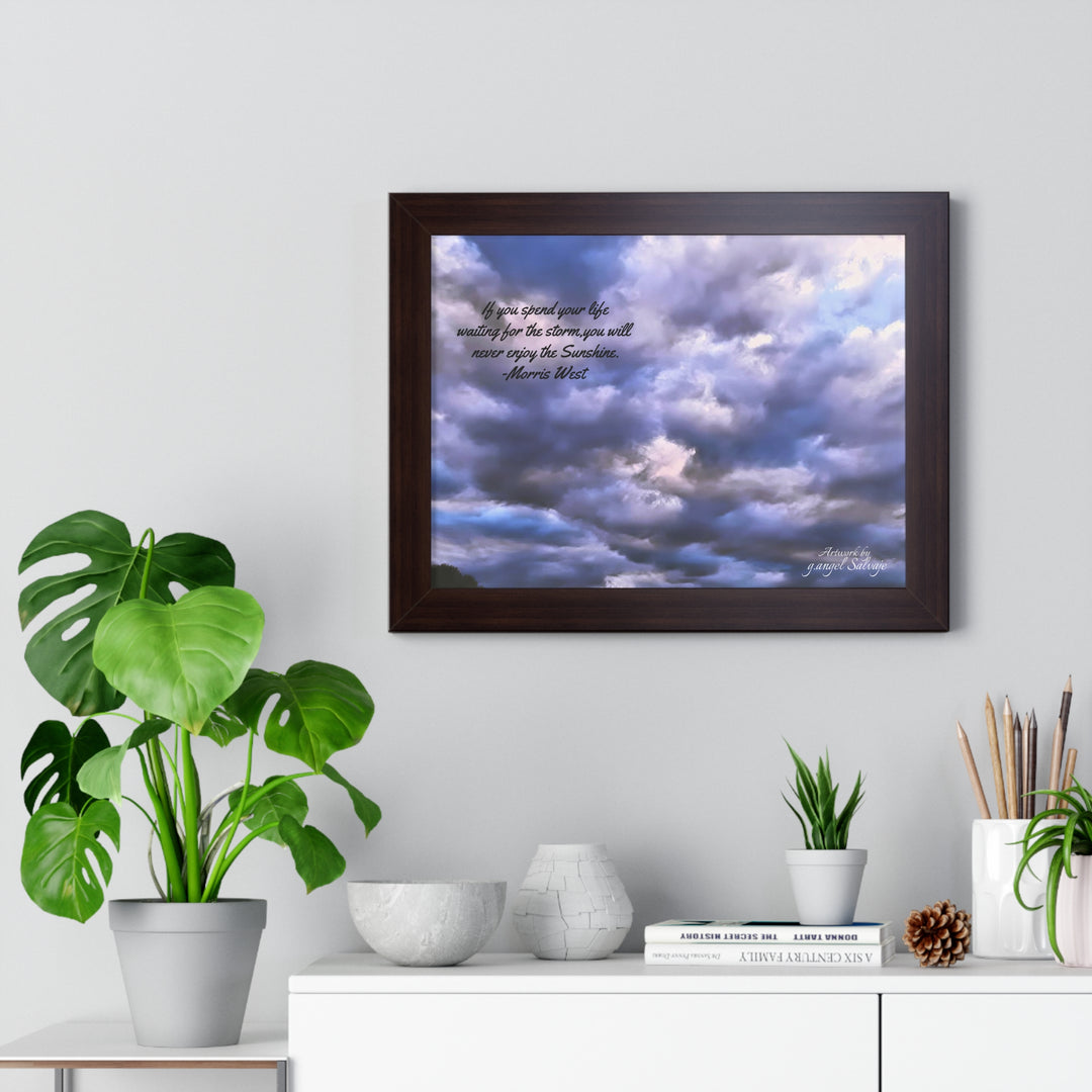 Don't Miss the Sunshine,  Morris West Quote, Framed Horizontal Poster