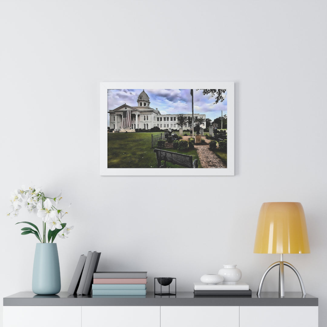 Colbert County Courthouse Memorial Framed Horizontal Poster