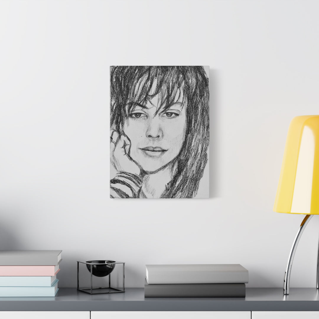 Joan Jett, B&W Rock and Roll Series, Matte Canvas, Stretched, 1.25"