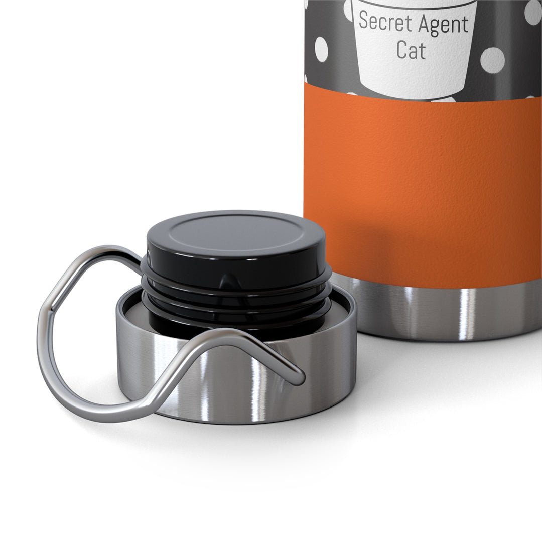Secret Agent Cat Copper Vacuum Insulated Bottle, 22oz