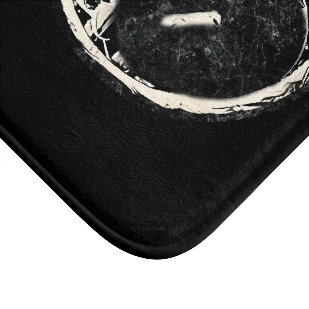 Black Marbled Guitar Bath Mat