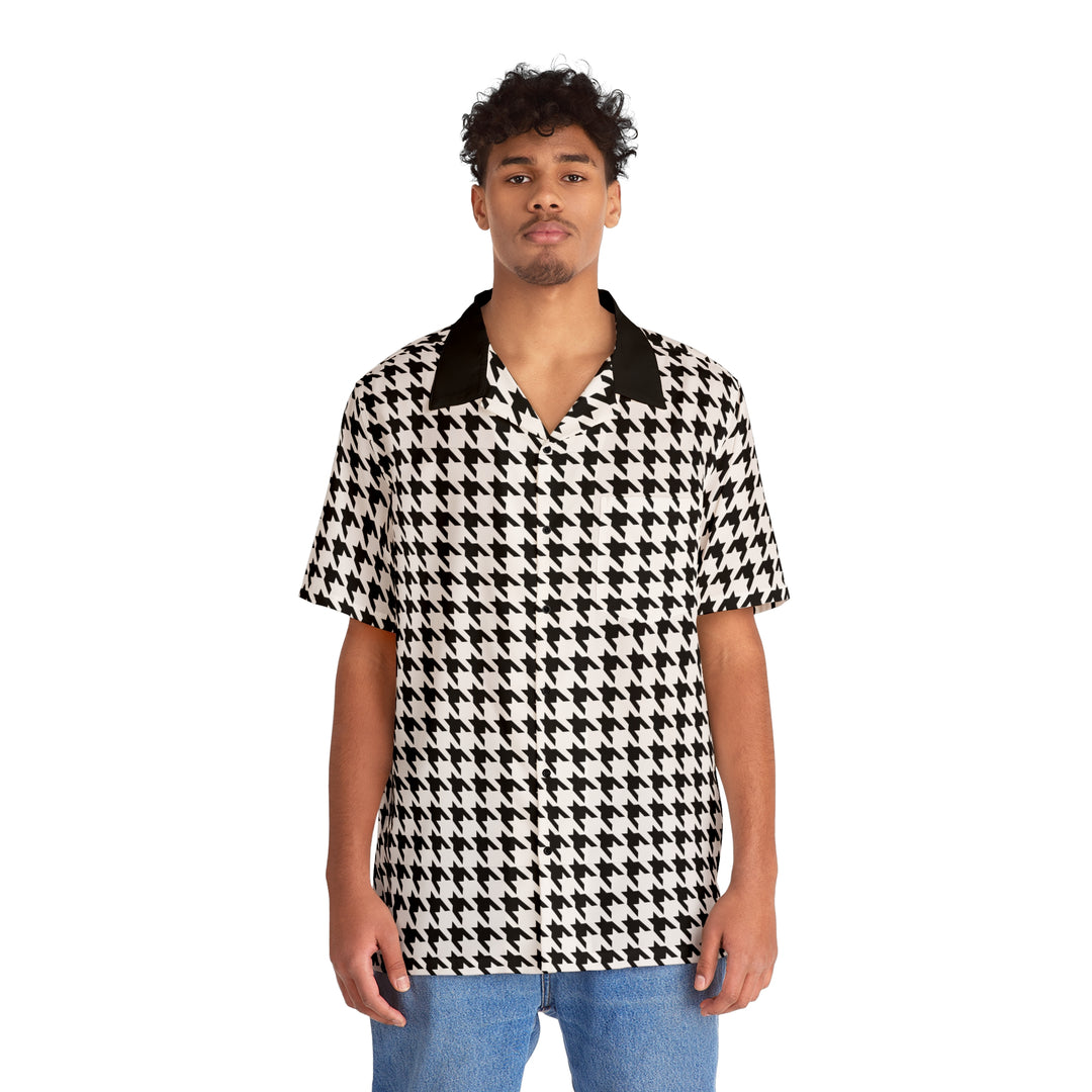 Hound's Tooth Men's Hawaiian Shirt (AOP)