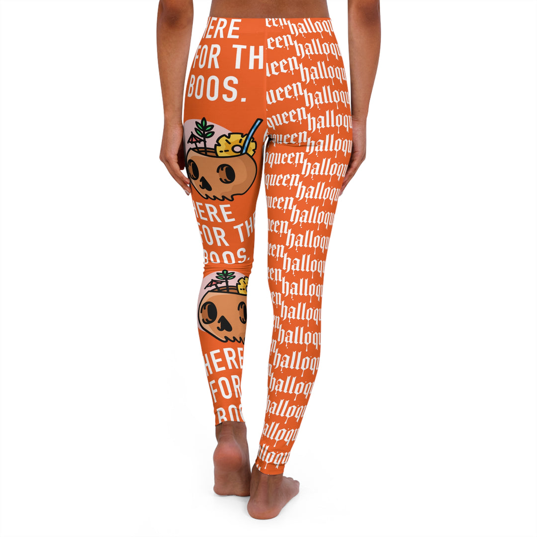 Halloqueen Here for the Boos Women's Spandex Leggings (AOP)