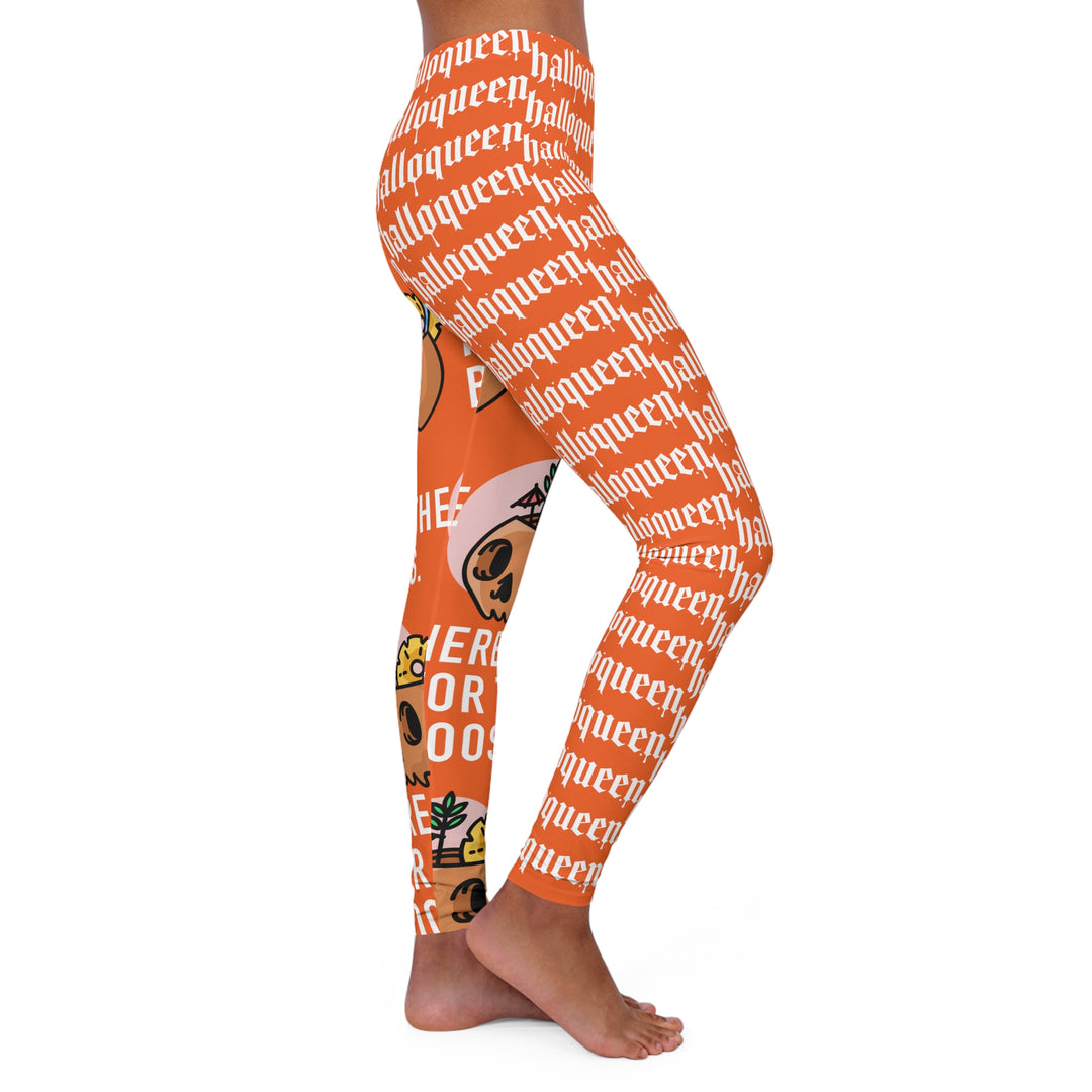 Halloqueen Here for the Boos Women's Spandex Leggings (AOP)