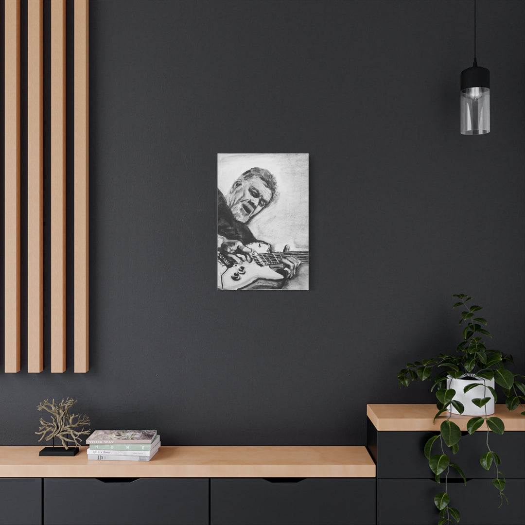 Eddie Van Halen, B&W Rock and Roll Series Matte Canvas, Stretched, 1.25"
