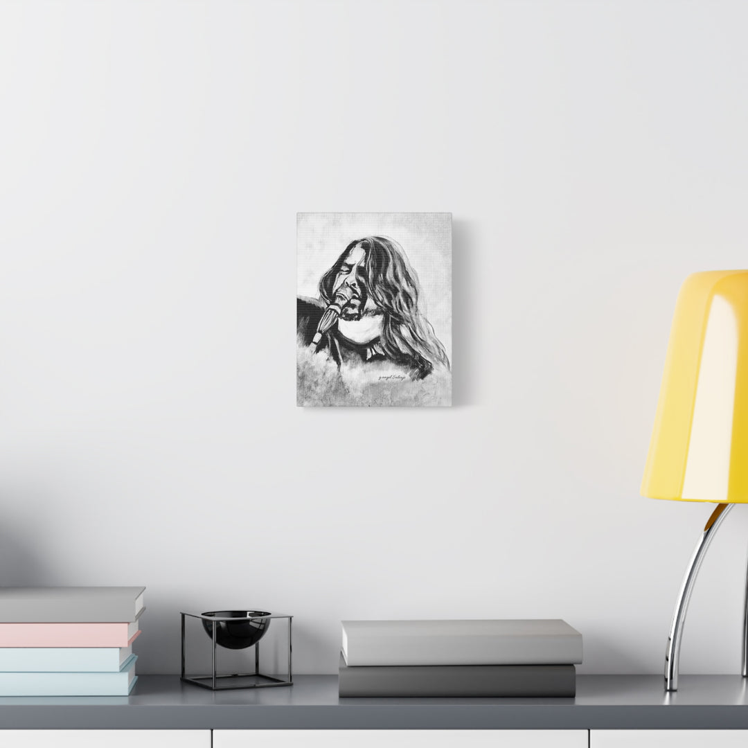 Dave Grohl, B&W Rock &Roll Series Matte Canvas, Stretched, 1.25"