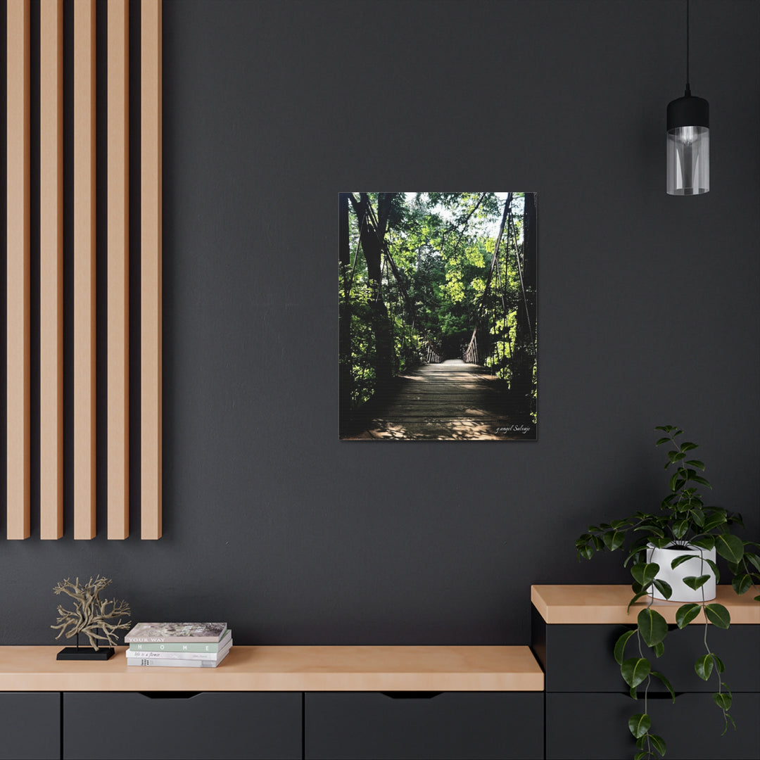 Bridge of Unknown Destination Satin Canvas, Stretched