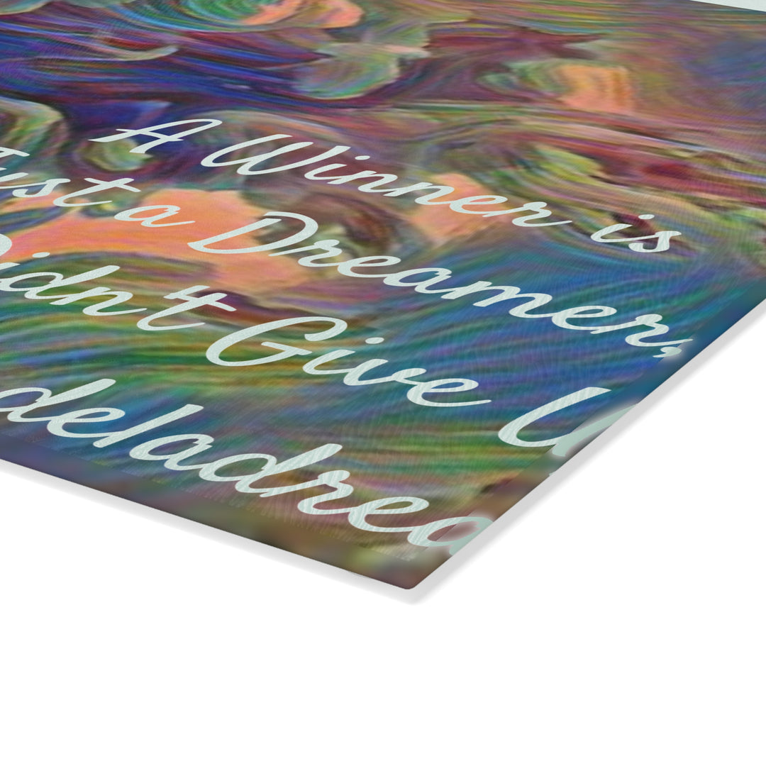 DREAMER,Nelson Mandela Glass Cutting Board