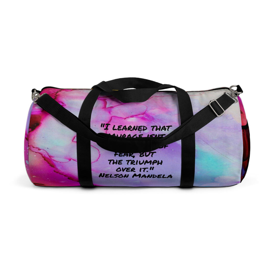 Courage according to Nelson Mandela Duffel Bag