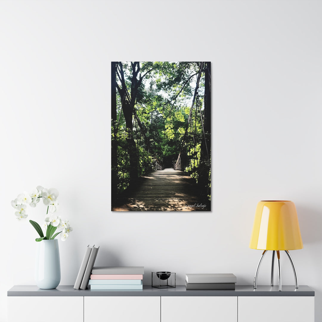 Bridge of Unknown Destination Satin Canvas, Stretched