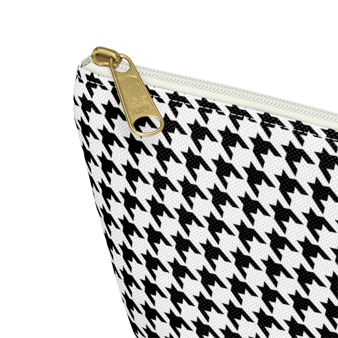 Hound's Tooth Accessory Pouch w T-bottom