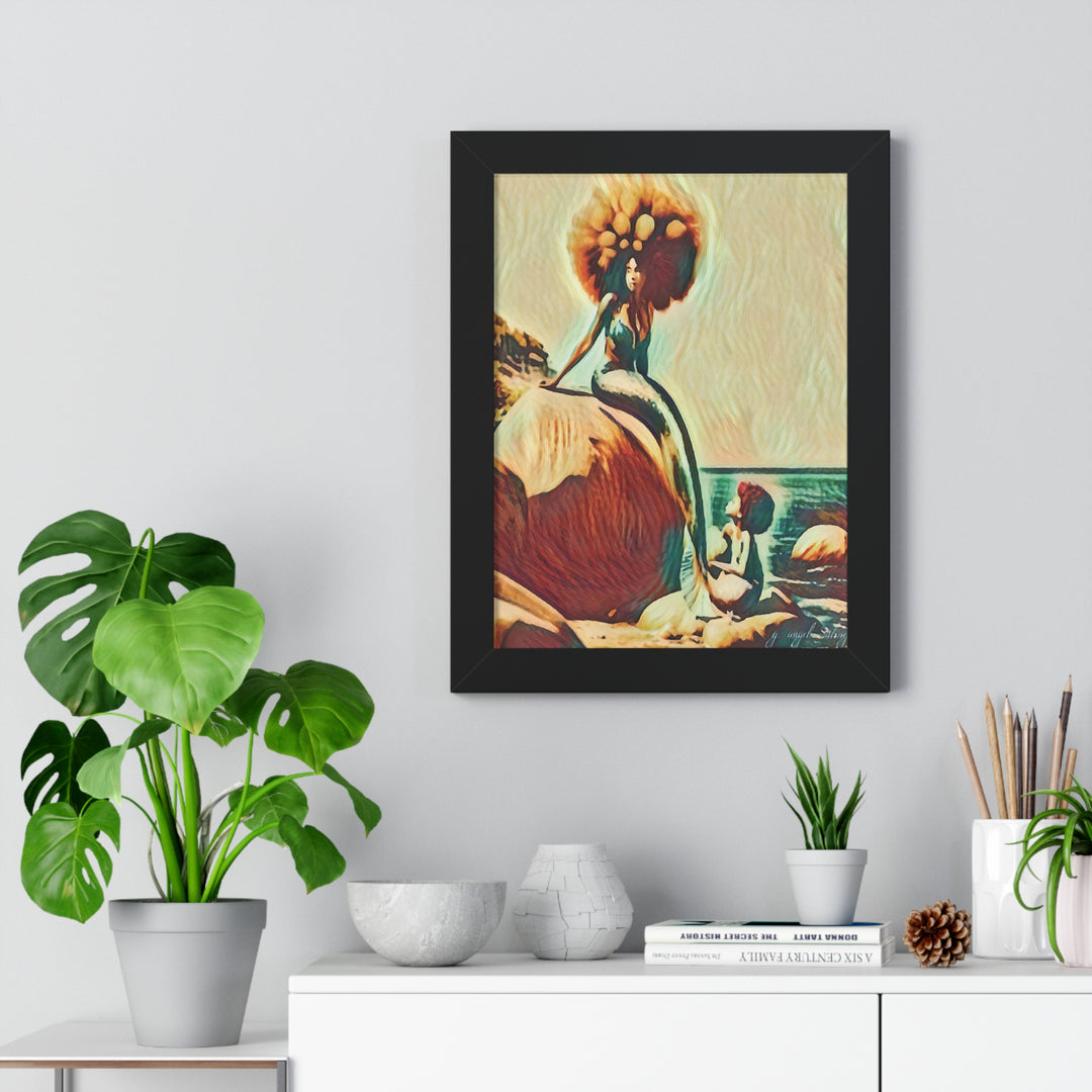 Mermaid Madonna Framed Vertical Poster