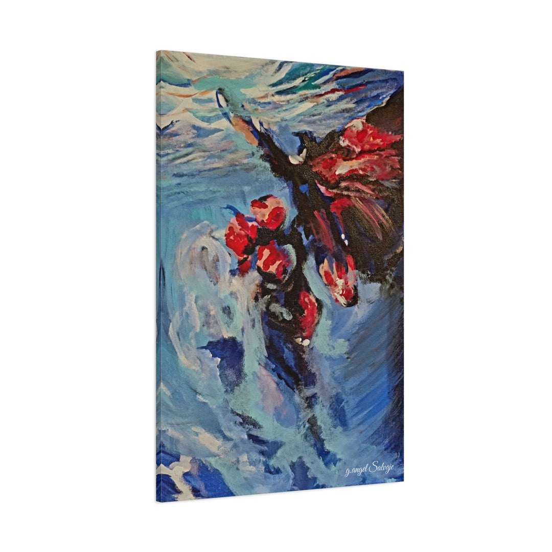 Canvas Print - Nothing is Impossible ,Butterfly Dance Under water 25&quot;