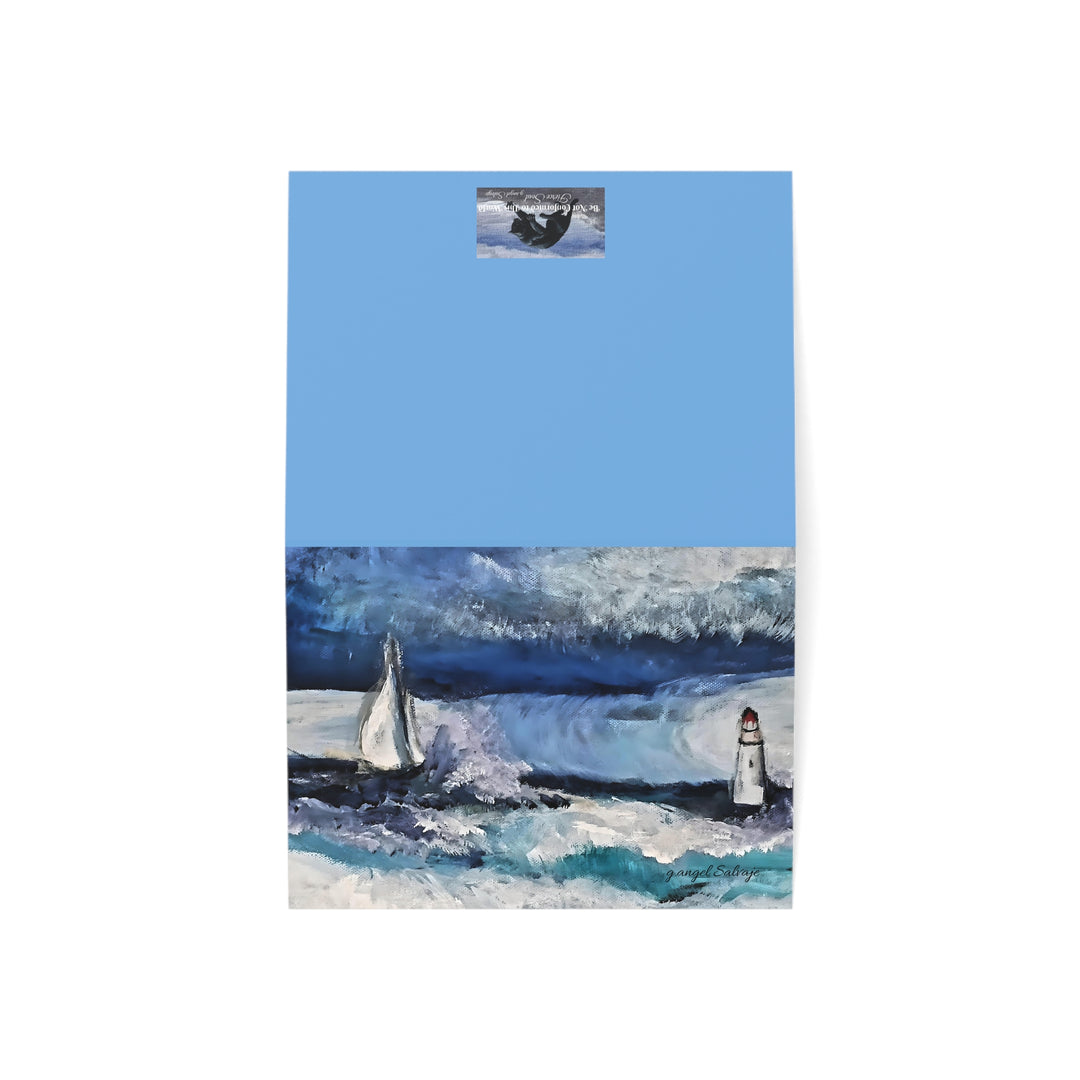 Coastal Elegance blank Thank you/Greeting Cards - Anybody Listening?– Set of 1, 10, 30, or 50 - Perfect for Any Occasion