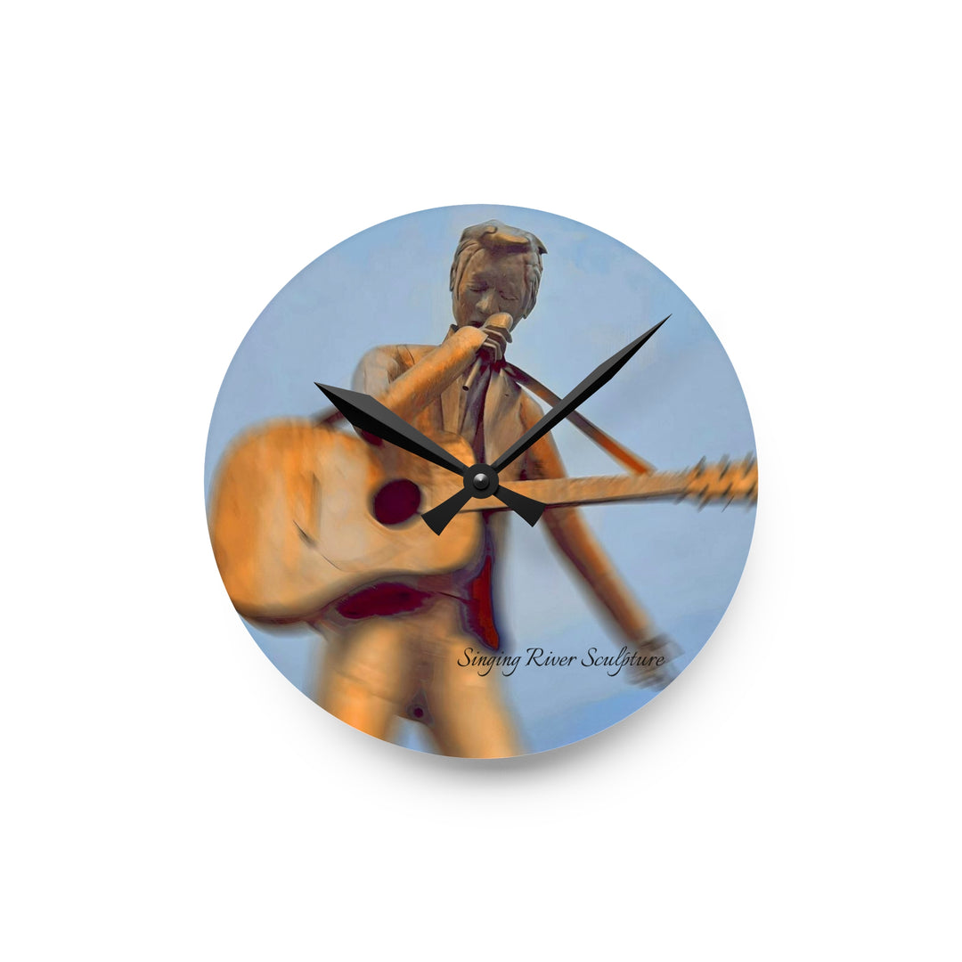 Singing River Sculpture Acrylic Wall Clock