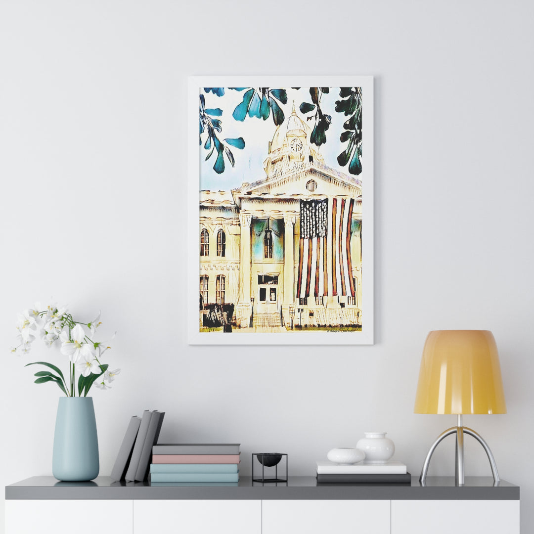 Colbert County Courthouse Framed Vertical Poster
