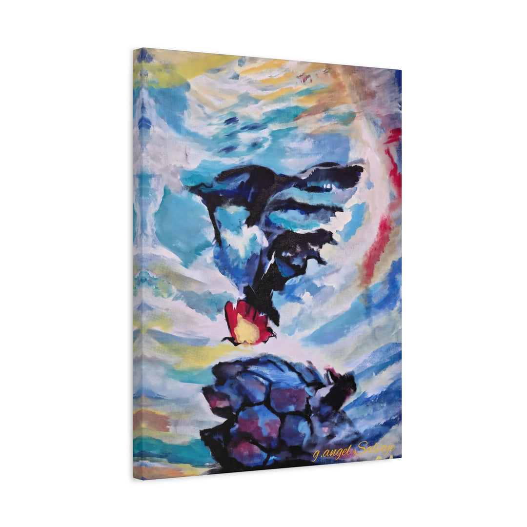 Canvas Painting Print - Courageous Beyond Understanding by g angel Salvaje