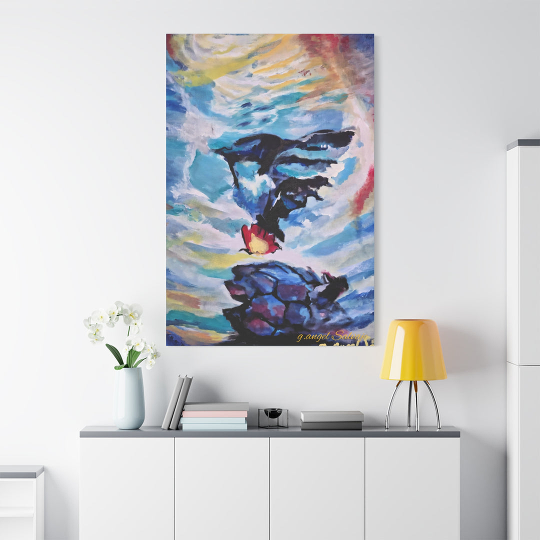 Canvas Painting Print - Courageous Beyond Understanding by g angel Salvaje