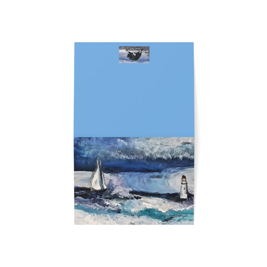 Coastal Elegance blank Thank you/Greeting Cards - Anybody Listening?– Set of 1, 10, 30, or 50 - Perfect for Any Occasion