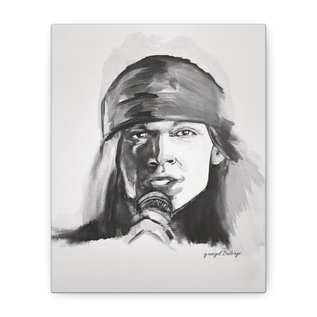 Axle Rose, Black and White Rock and Roll Series Canvas Art