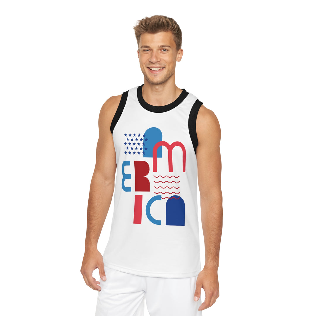 America Unisex Basketball Jersey (AOP)