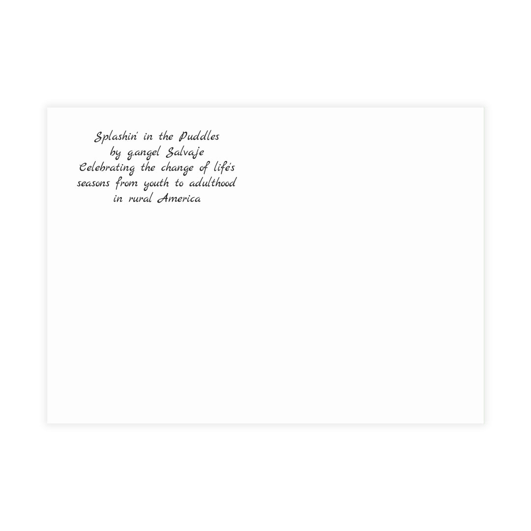 Artistic Postcard Bundle with Envelopes -Splashin' in the Puddles Perfect for Sending Heartfelt Messages