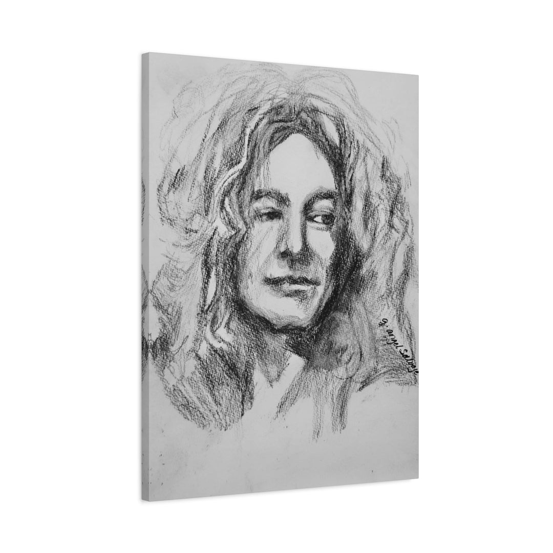 Robert Plant,  B&W Rock and Roll Series, Matte Canvas, Stretched, 1.25"