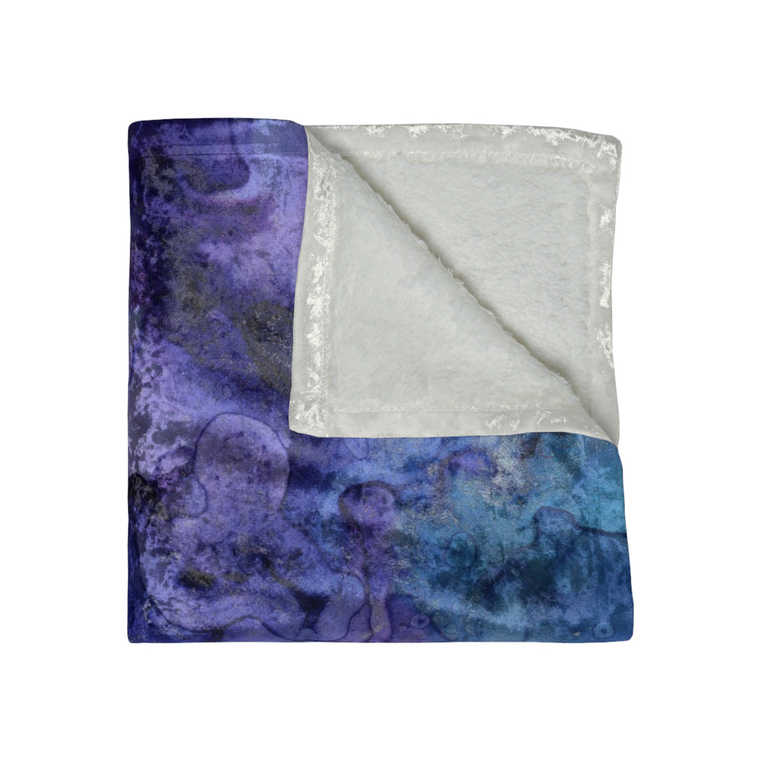 Marbled  Purple Haze Crushed Velvet Blanket