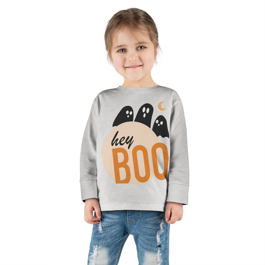 Hey Booo Ghosts Toddler Long Sleeve Tee