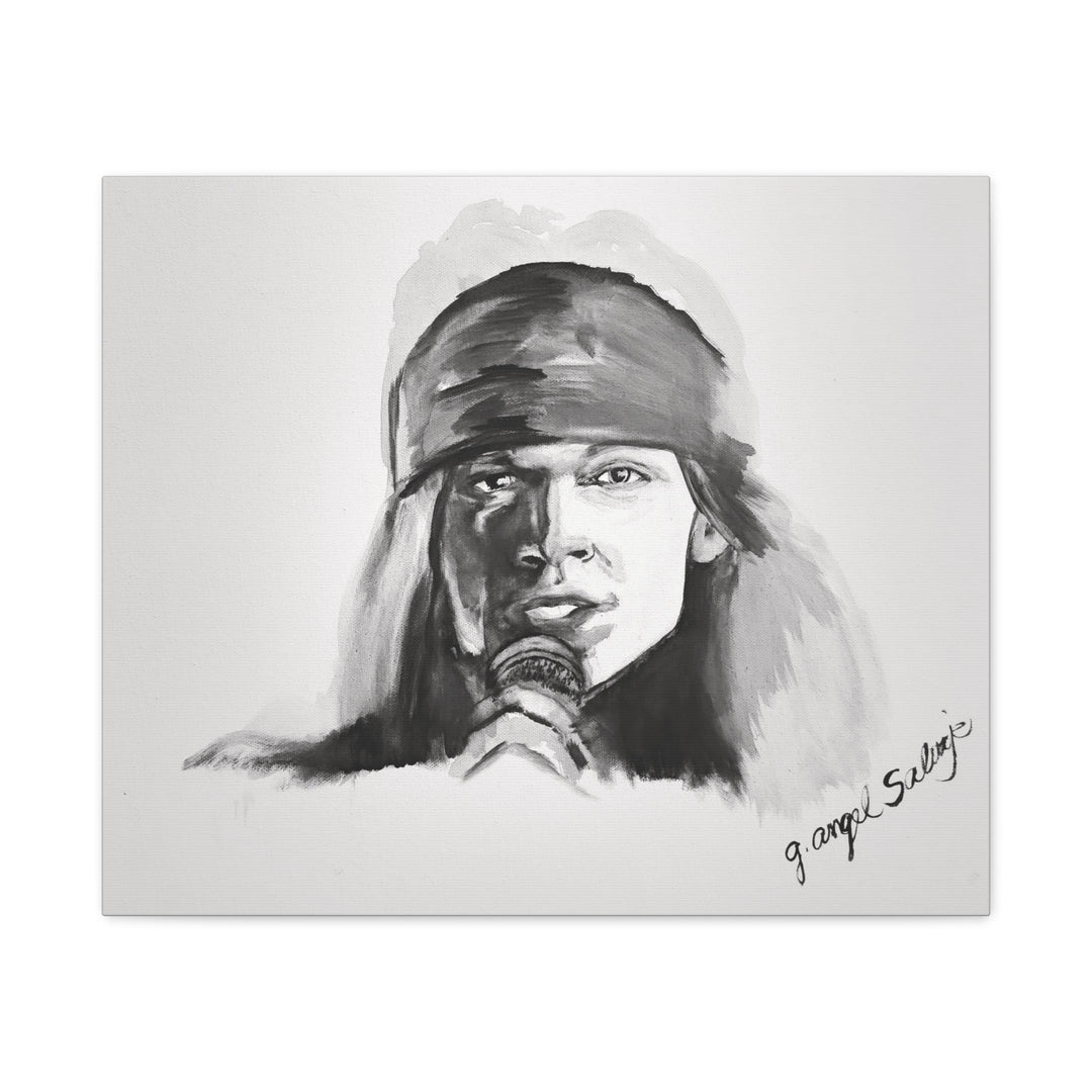 Axle Rose, Black and White Rock and Roll Series Canvas Art