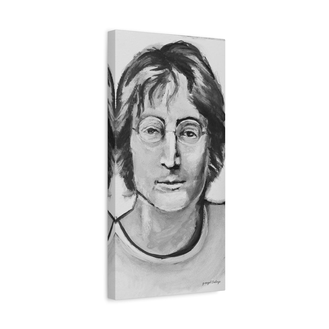 Black and White, John Lennon Canvas Print