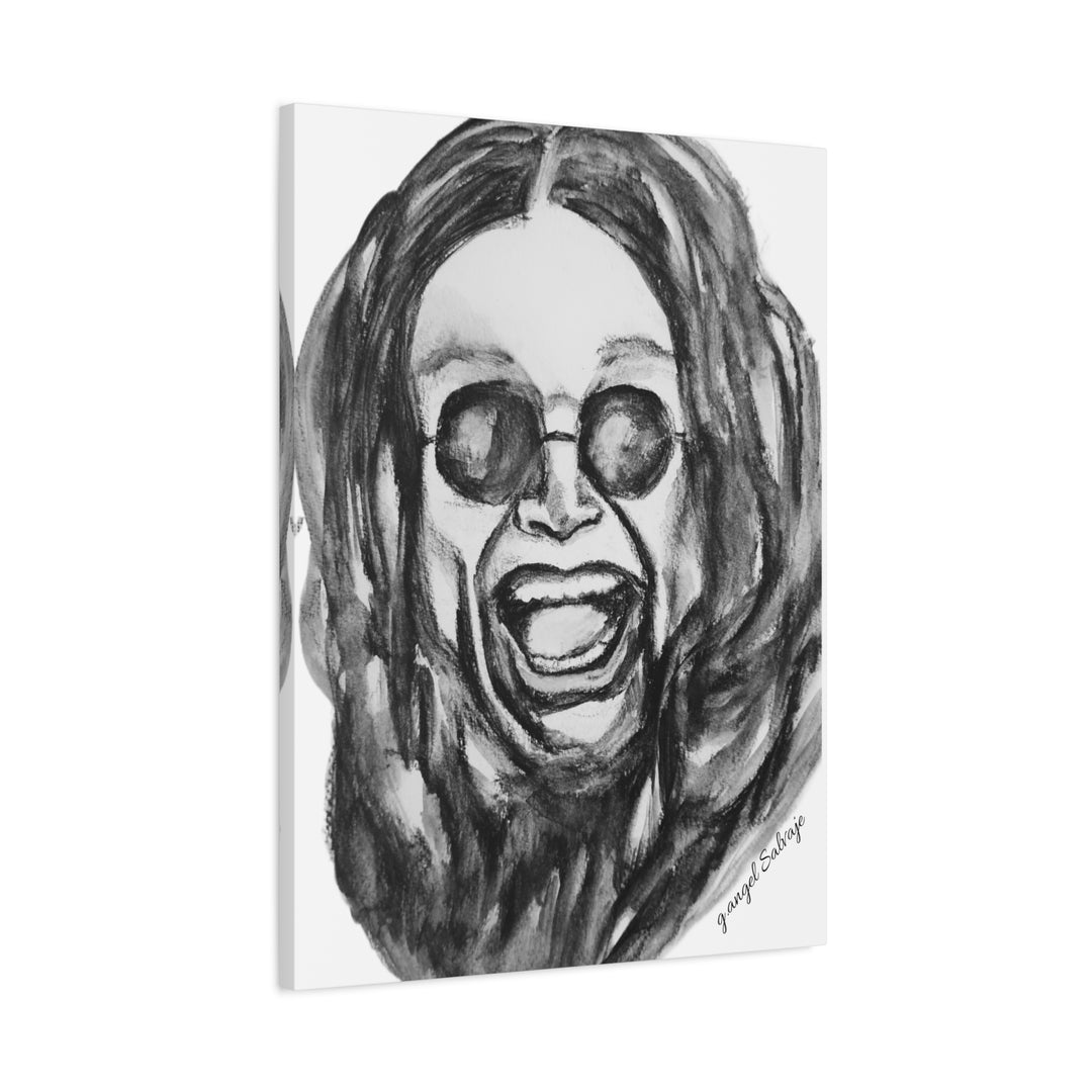 Canvas Print - Ozzy Osborne Painting by g angel Salvaje