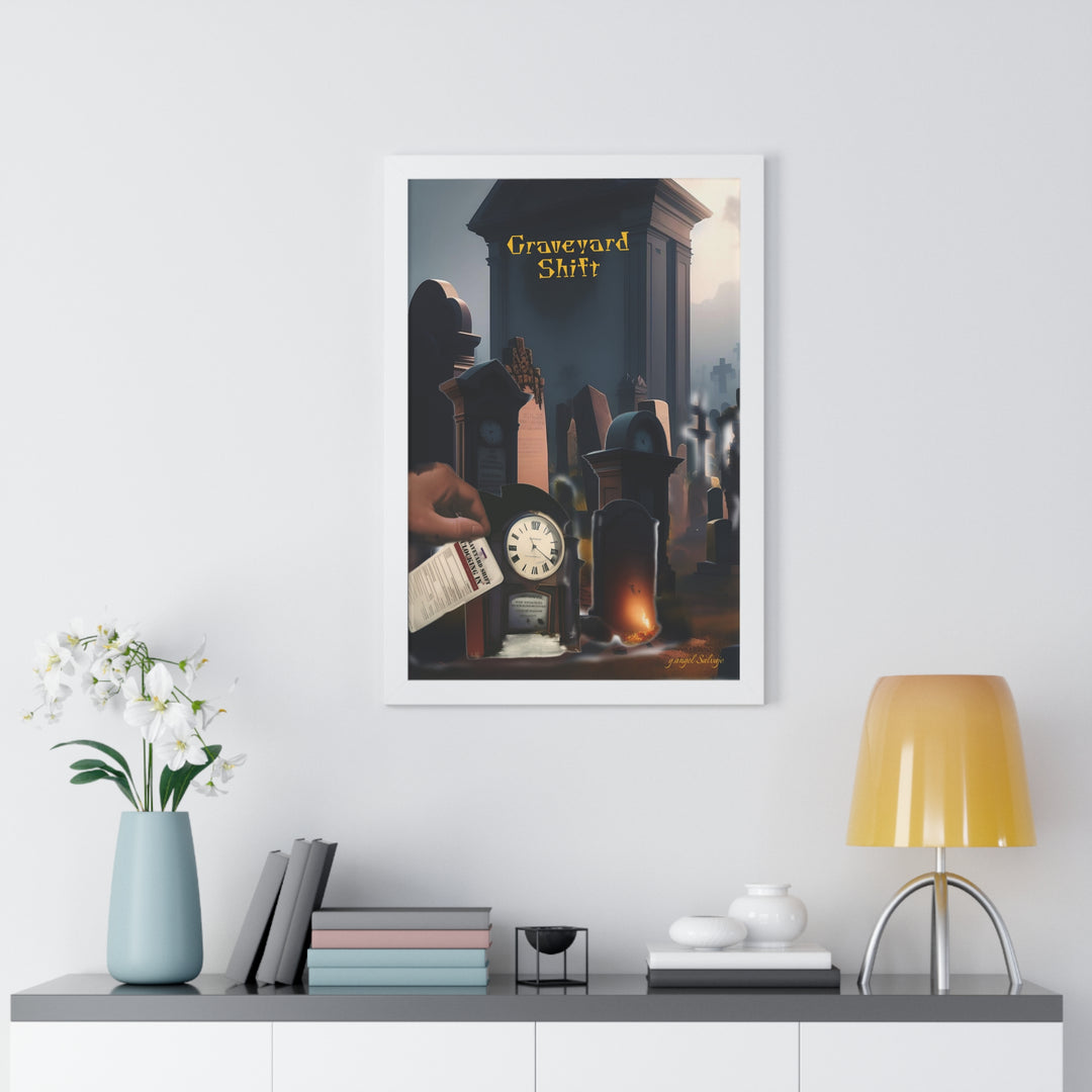Graveyard Shift Framed Vertical Poster