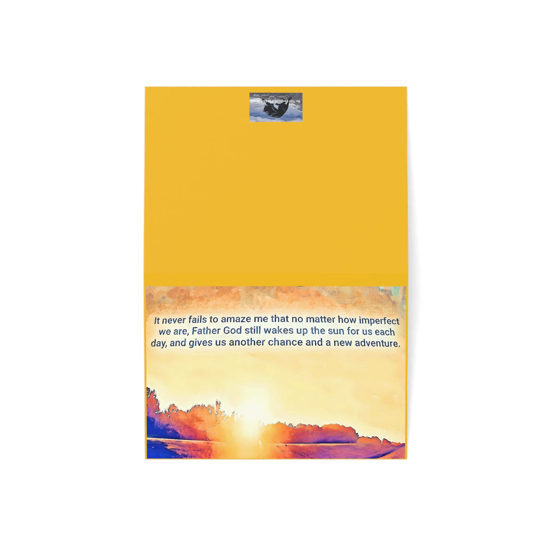 He Wakes Up the Sun,Inspirational Greeting Cards Set - 1, 10, 30, or 50pcs