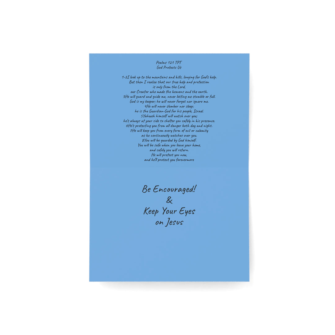 Encouragement Psalms 121 SunriseGreeting Cards Set - 1, 10, 30, 50 Pack - Perfect for Any Occasion