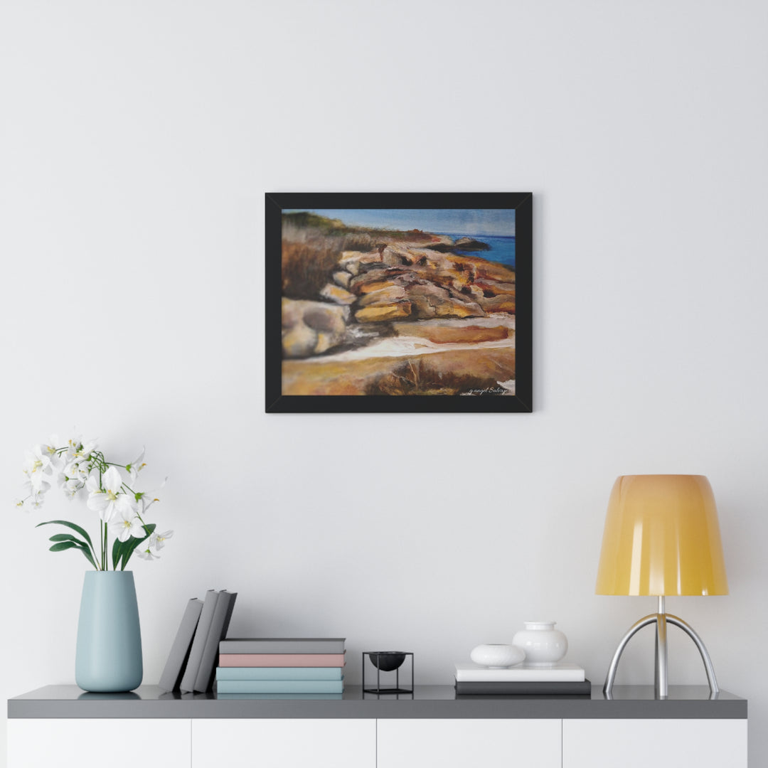 Framed Poster - Seaside Escape by g angel Salvaje